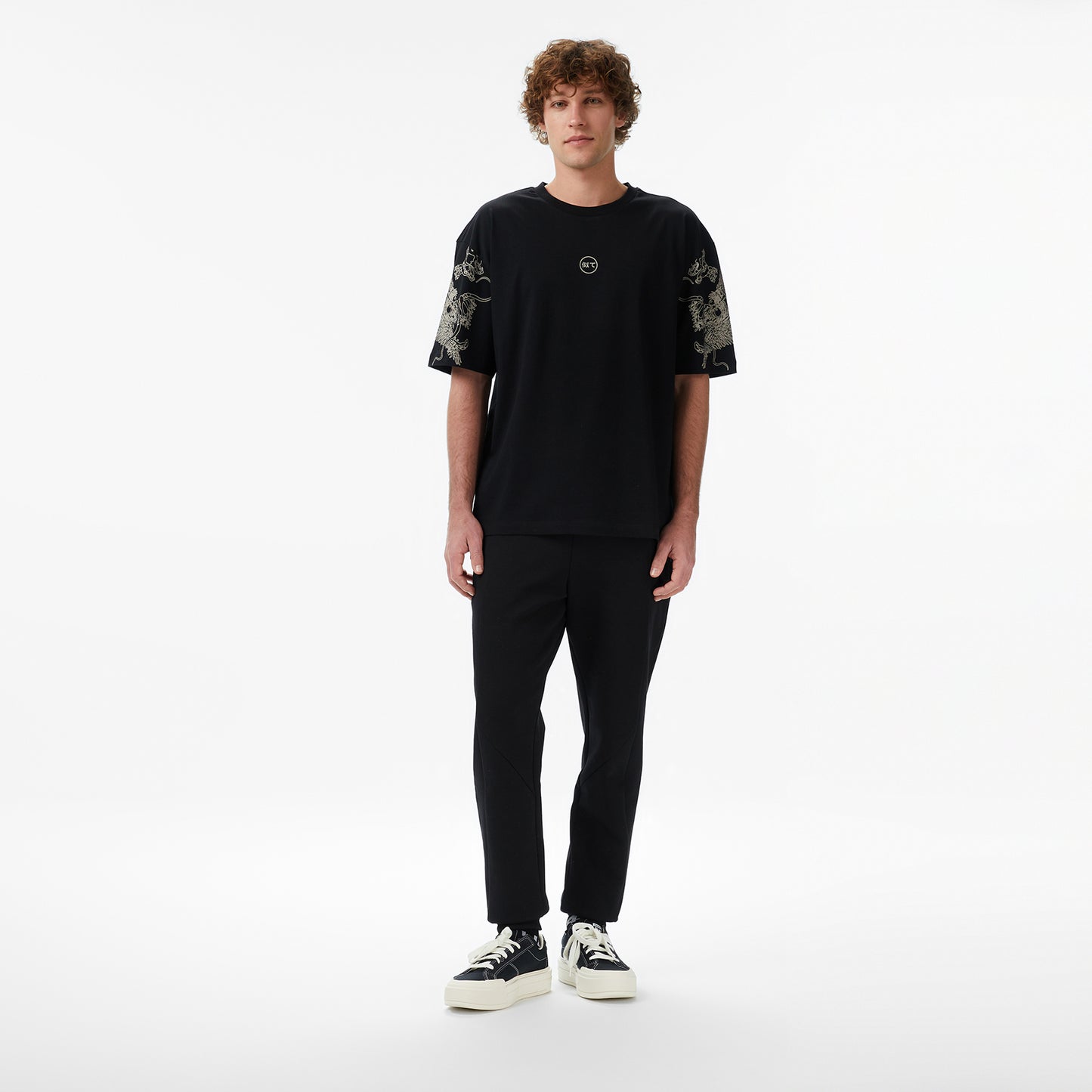 United4 Regular Fit Erkek Siyah T-shirt