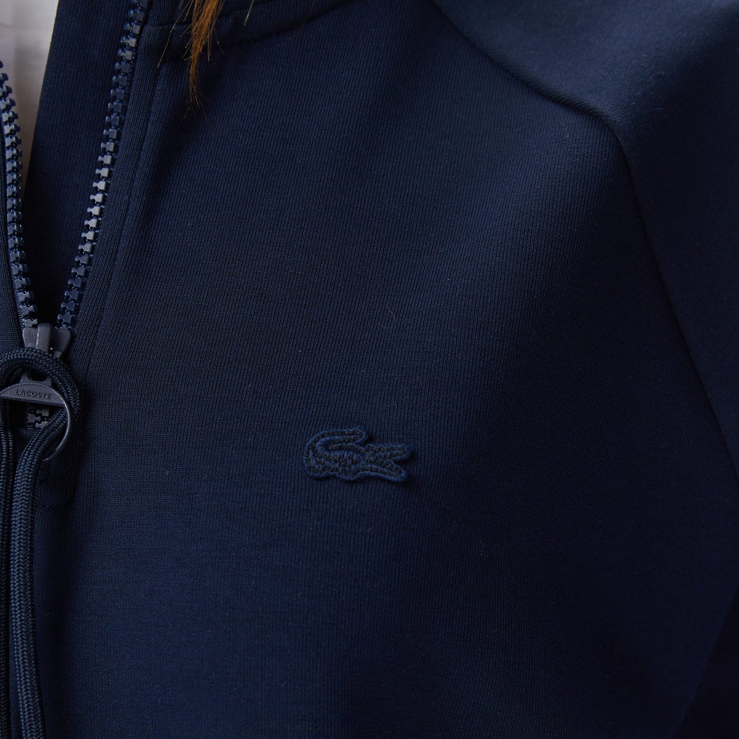 Lacoste Kadın Loose Fit Dik Yaka Lacivert Sweatshirt