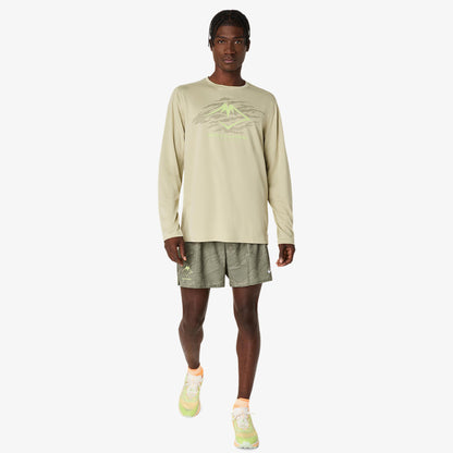 Asics Fujitrail Logo Ls Top Erkek Yeşil T-shirt