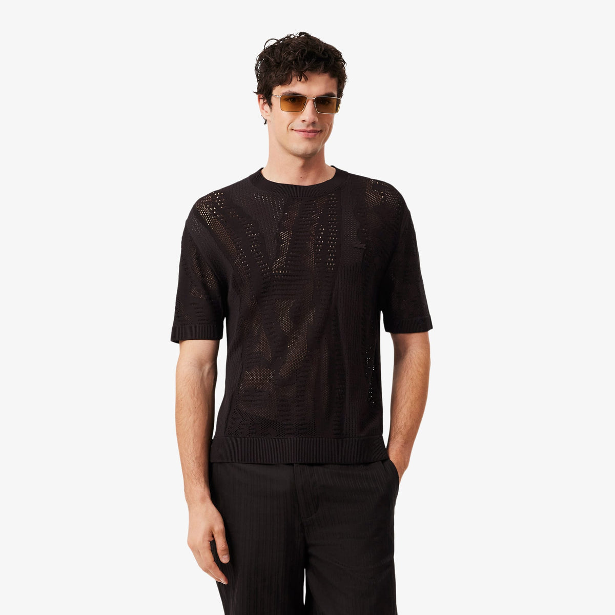 Lacoste Relaxed Fit Erkek Kahverengi Triko