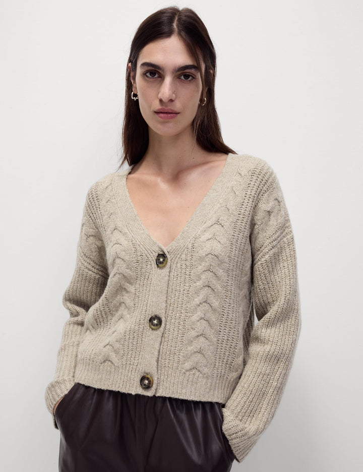 V Yaka Relaxed Fit Hırka