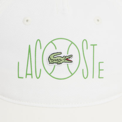 Lacoste Baskılı Unisex Beyaz Şapka