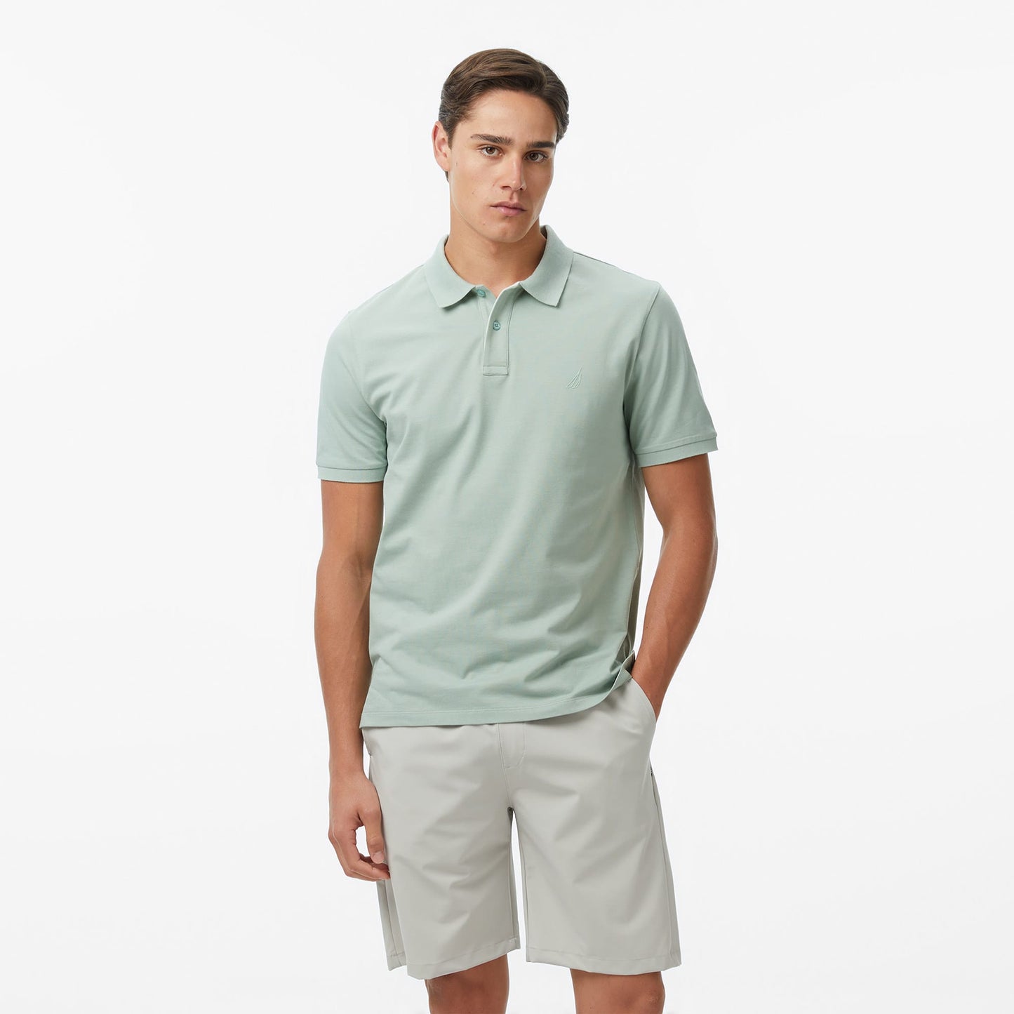 Nautica Erkek Yeşil Regular Fit Polo Yaka T-shirt