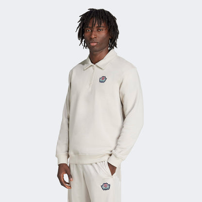 Adidas Graphic Half Z Erkek Bej Sweatshirt