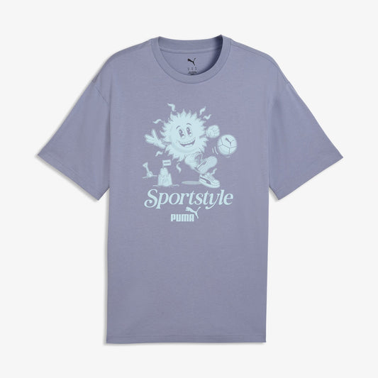 Puma Graphic Erkek Gri T-shirt