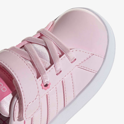 Adidas Grand Court 3.0 Girls Elastic Lace Çocuk Pembe Spor Ayakkabı