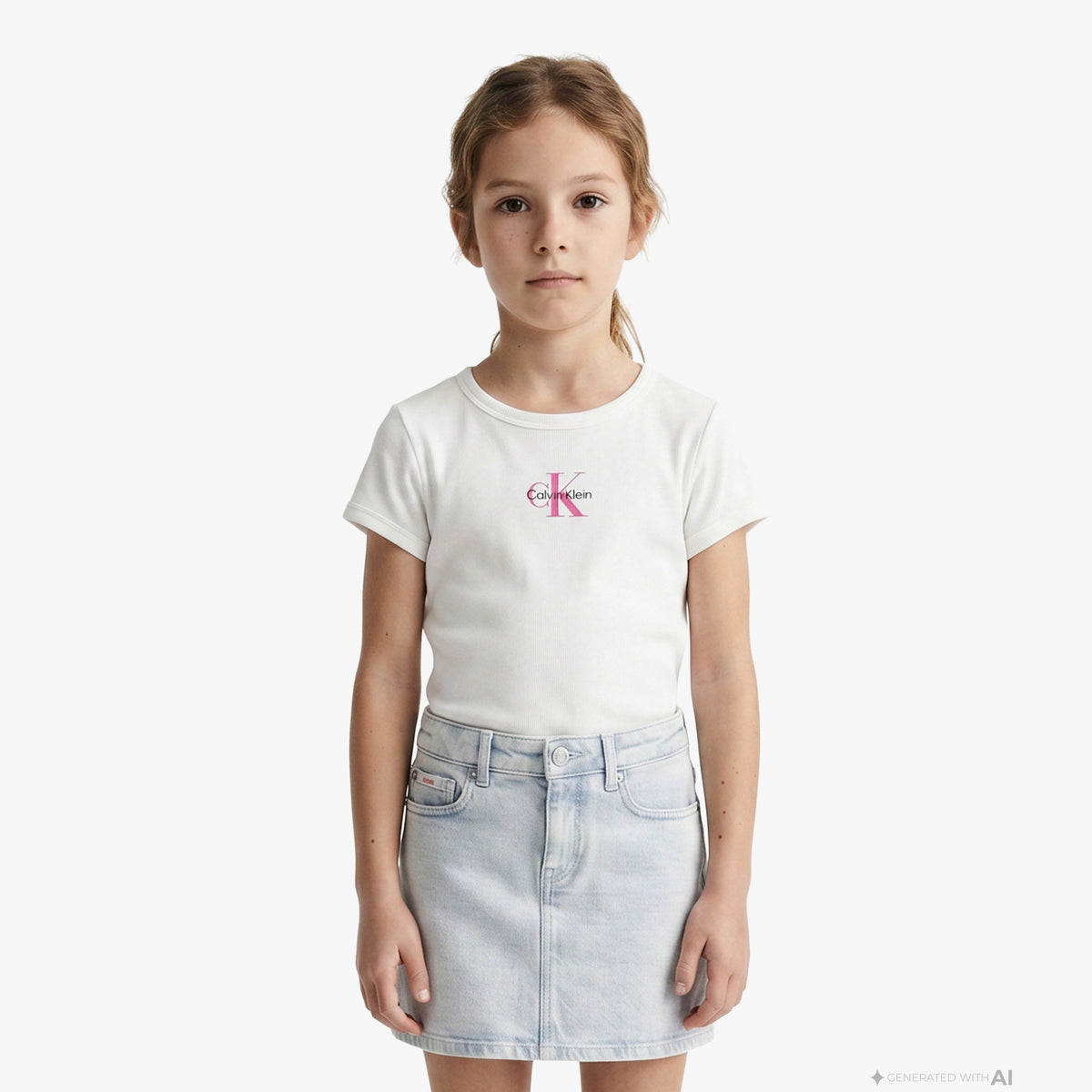 Calvin Klein Monologo Baby Çocuk Beyaz T-shirt