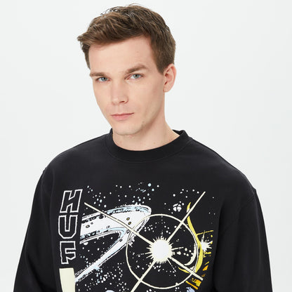 Huf Thanos Eye Washed Erkek Siyah Sweatshirt