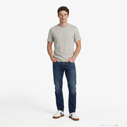 Calvin Klein Stretch Cotton Pique Nano Erkek Kahverengi T-shirt