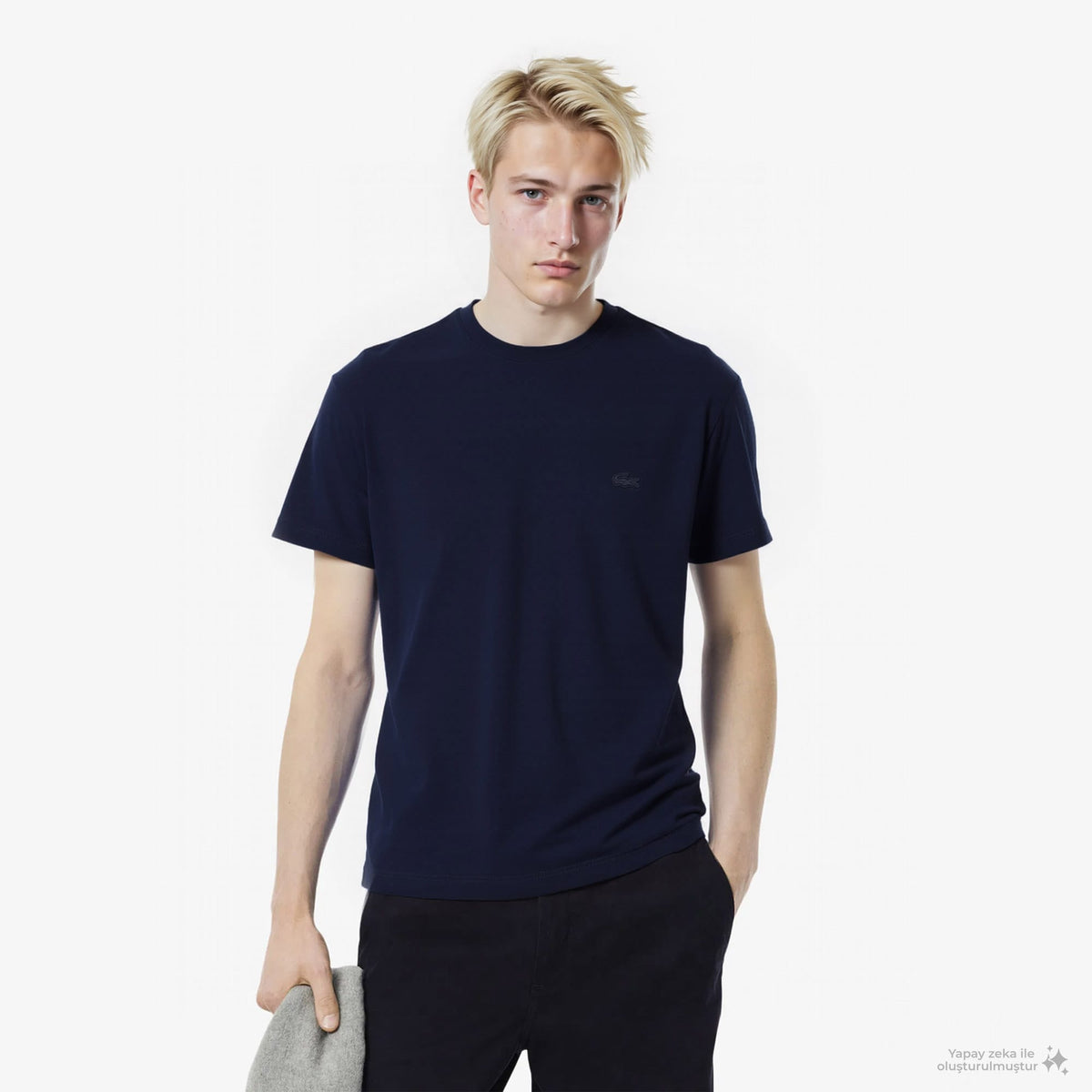 Lacoste Loose Fit Erkek Lacivert T-shirt