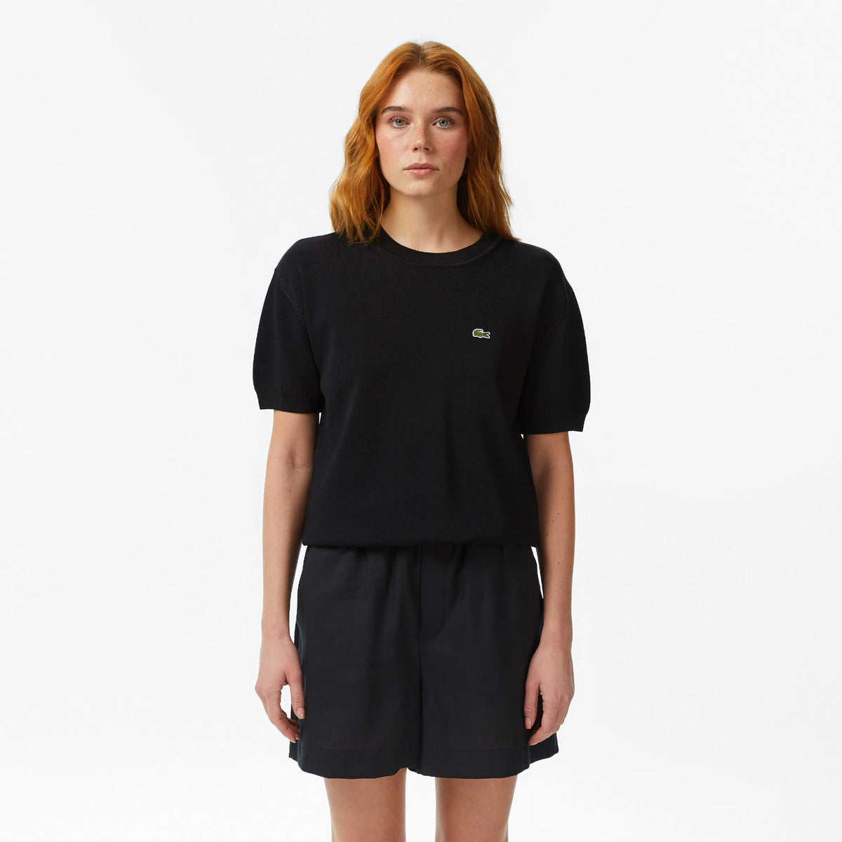 Lacoste Relaxed Fit Kadın Siyah Süveter