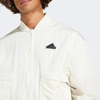 Adidas City Escape Premium Bomber Erkek Beyaz Ceket