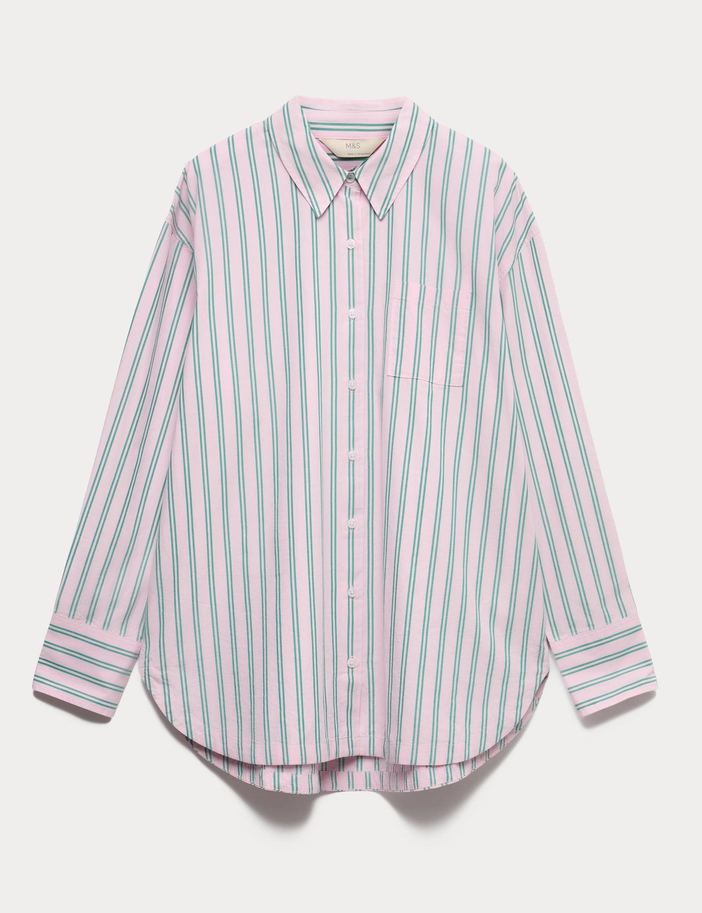 Poplin Çizgili Pijama Üstü