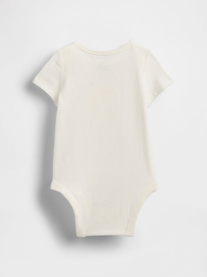 Kırık Beyaz First Favorites Organik Pamuk Bodysuit