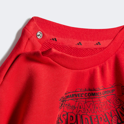 Adidas Marvel Spiderman Bebek Kırmızı Eşofman Takımı
