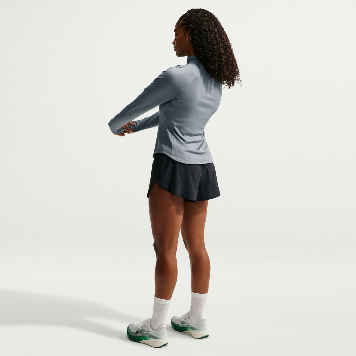 Nike Tempo Dri Fit Half Zip Kadın Siyah Sweatshirt