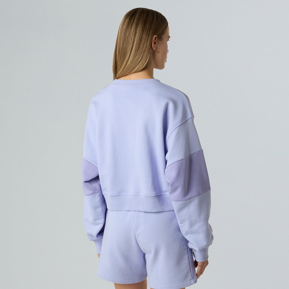 The North Face Terry Oversızed Cropped Crew Kadın Mavi Sweatshirt