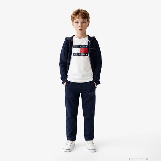 Tommy Hilfiger Icons Çocuk Lacivert Eşofman Altı