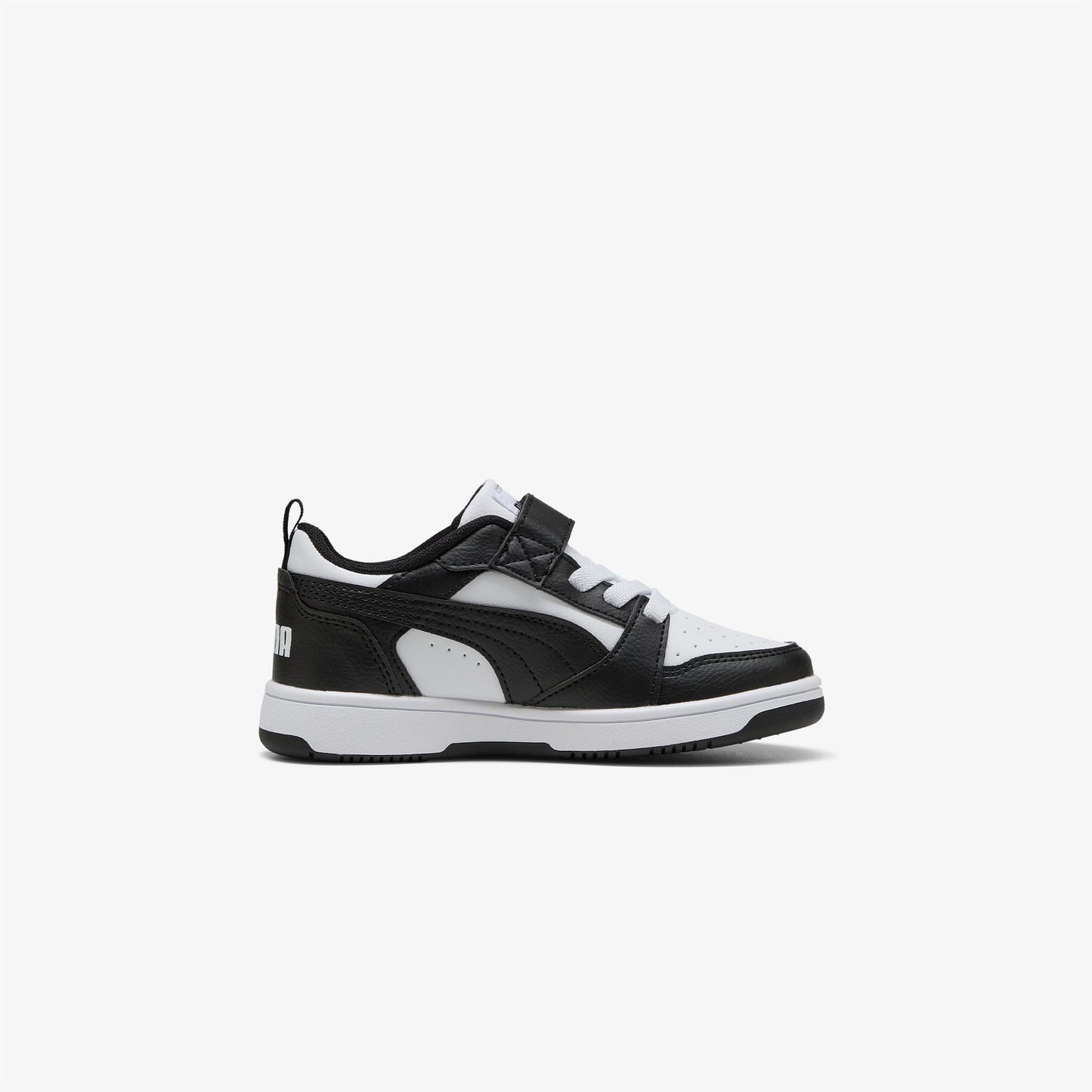 Puma Rebound V6 Low Çocuk Siyah Beyaz Spor Ayakkabı