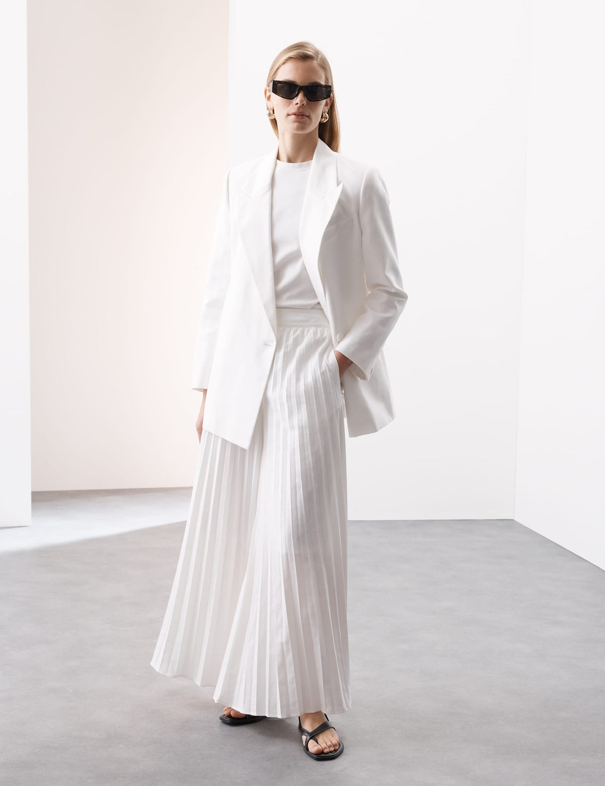 Linen Pleat Pantolon