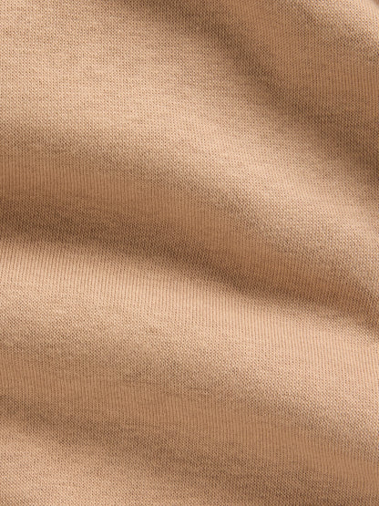 Açık Kahverengi Vintagesoft Oversized Yarım Fermuarlı Wedge Sweatshirt