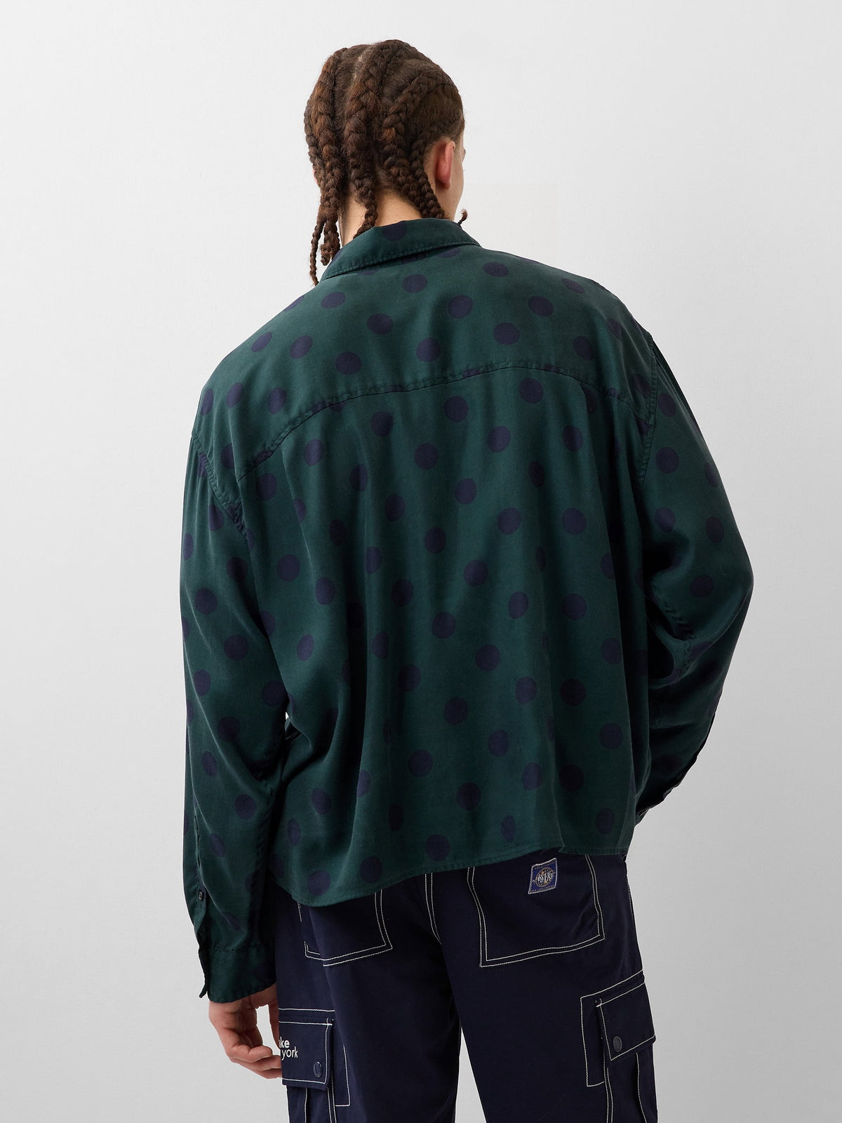 Koyu Yeşil Gap × Awake Ny Twill Dotted Big Gömlek