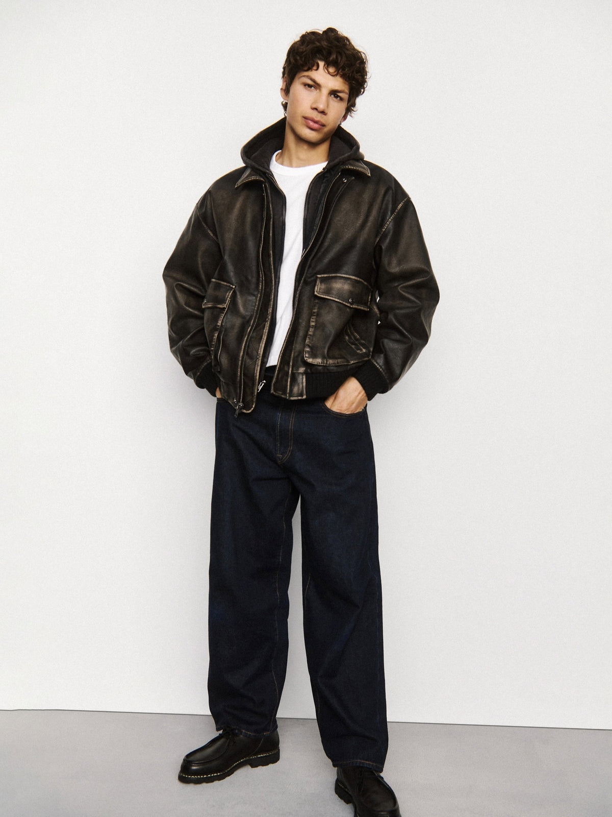Koyu Mavi Extra Baggy Jean Pantolon