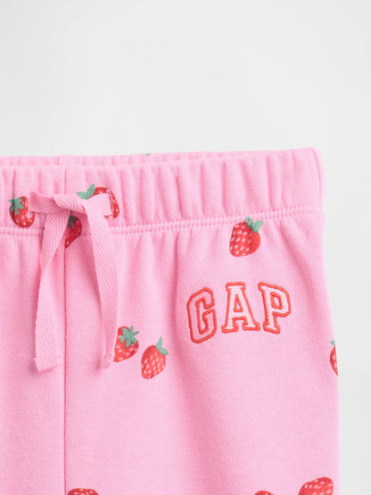 Pembe Relaxed Logo Fransız Havlu Kumaş Pull-on Jogger Eşofman Altı