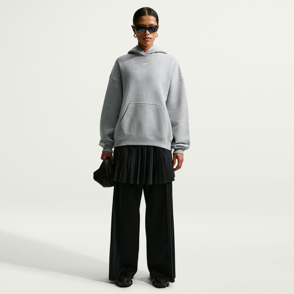 Nike Studio Fleece Kadın Gri Sweatshirt