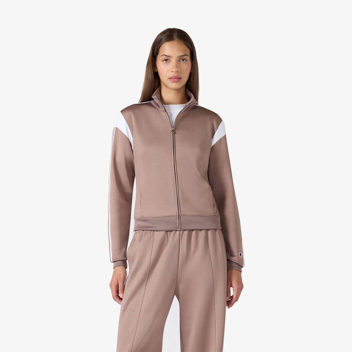 Champion Full Zip Kadın Mor Sweatshirt