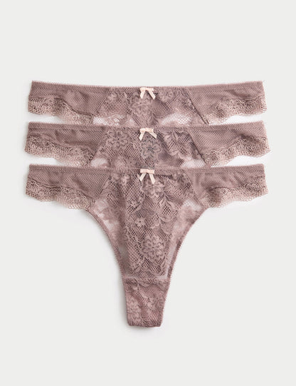 3’lü Dantel Tanga
