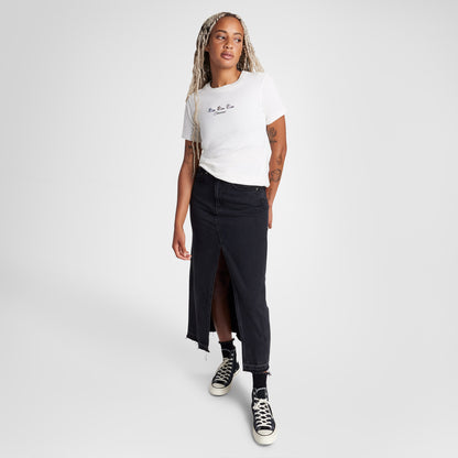 Converse High Tops Kadın Nakışlı Krem T-shirt