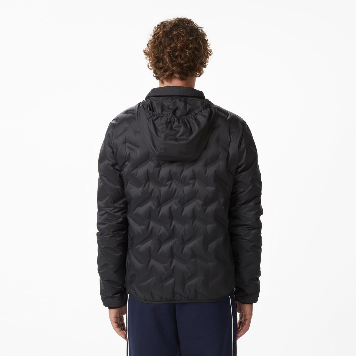 Lacoste Erkek Regular Fit Dik Yaka Kapitone Siyah Mont