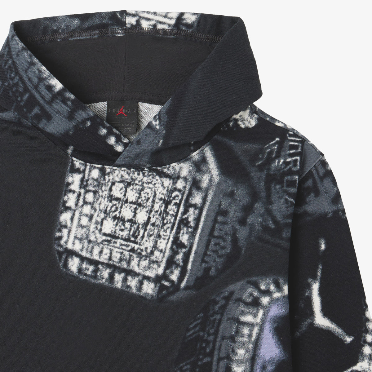 Jordan French Terry Printed Çocuk Siyah Eşofman Üstü
