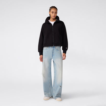 Champion Full Zip Kadın Siyah Sweatshirt