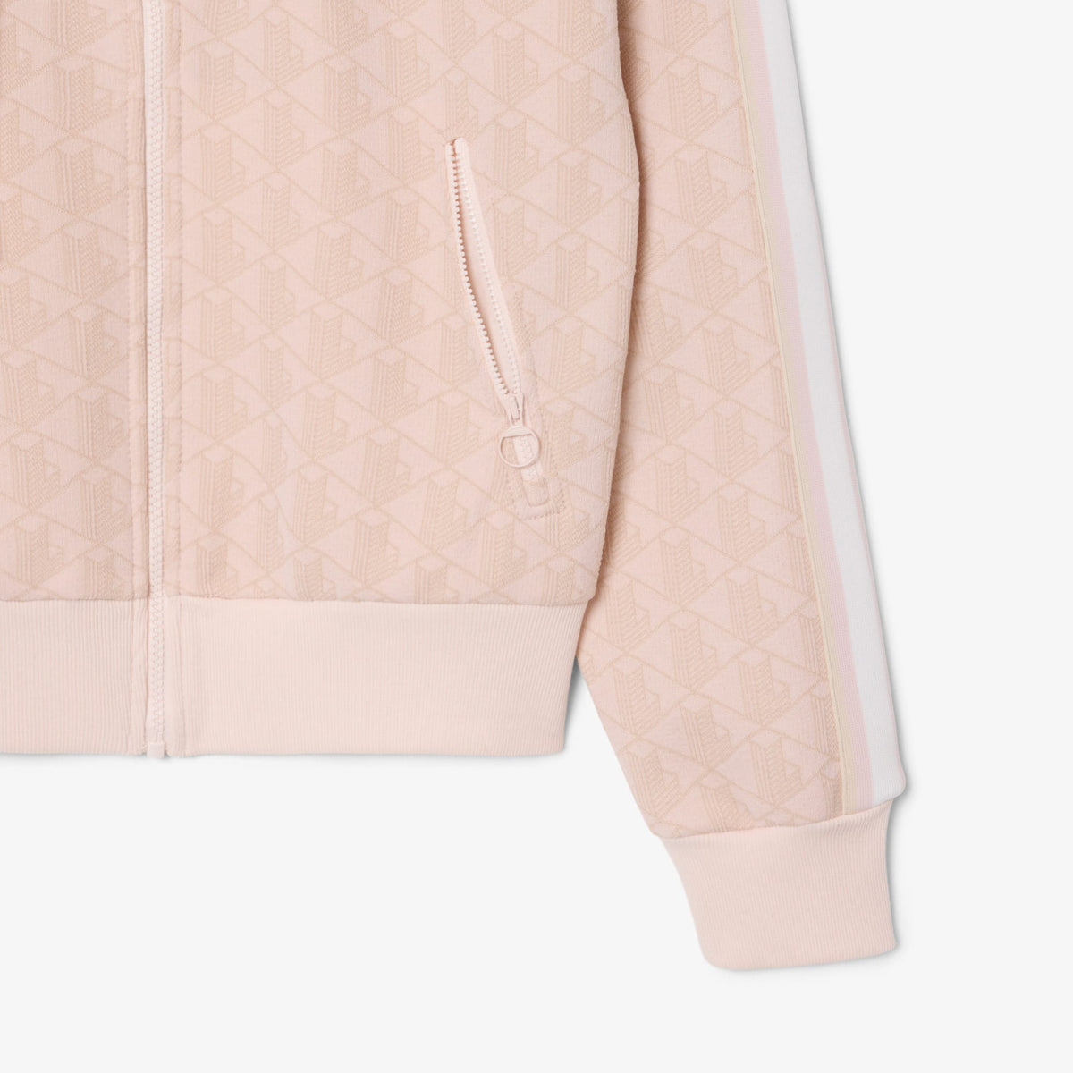 Lacoste Kadın Regular Fit Kapüşonlu Monogram Açık Pembe Sweatshirt