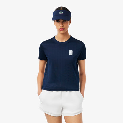 Lacoste Slim Fit Kadın Lacivert T-shirt