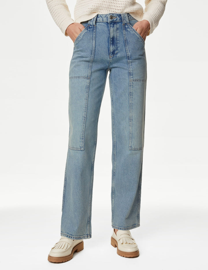 Straight Leg Jean Kargo Pantolon
