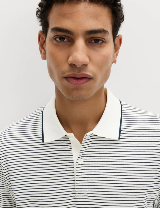 Çizgili Polo Yaka T-shirt