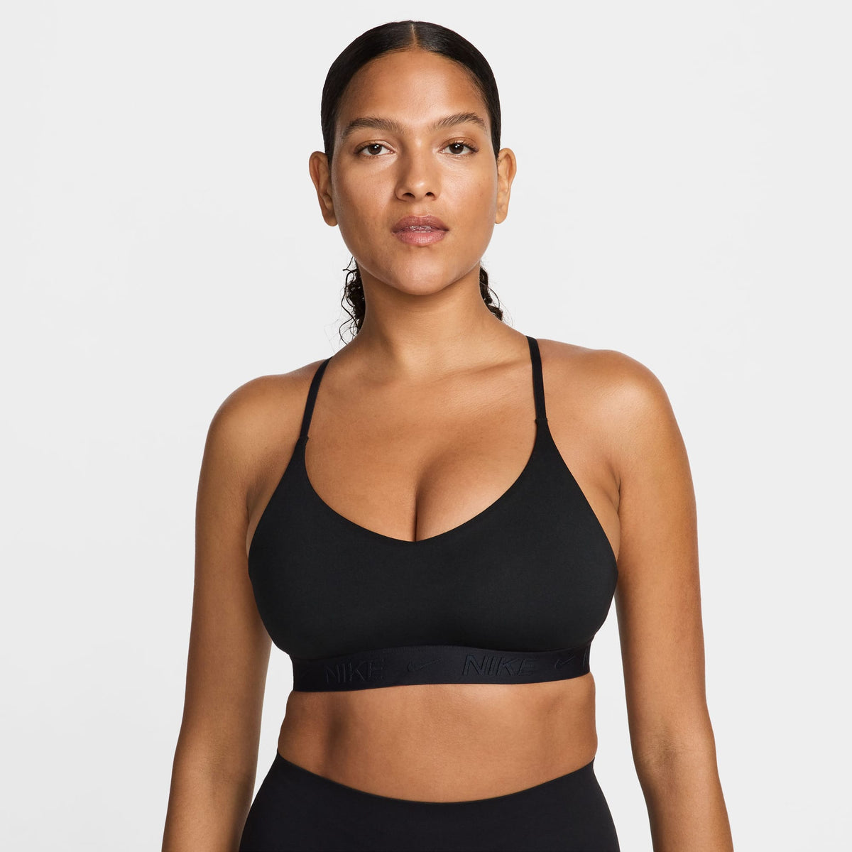 Nike Indy Fit Light Support Kadın Siyah Antrenman Bra