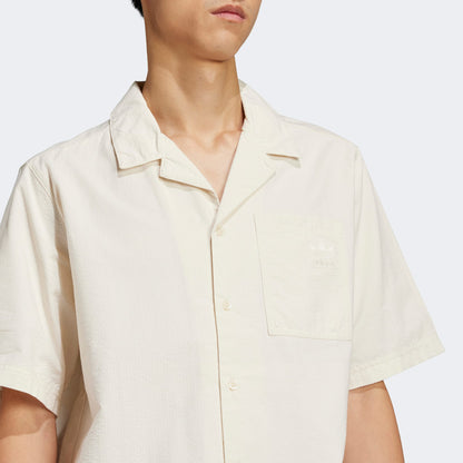 Adidas Essentials Plus Erkek Beyaz Kısa Kollu Gömlek
