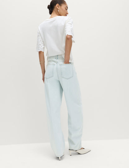 Yüksek Bel Barrel Leg Jean