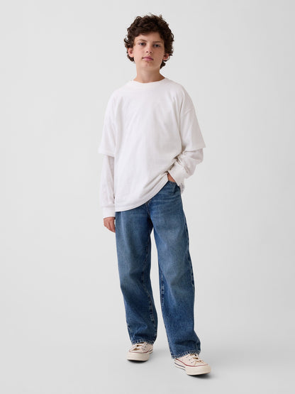 Mavi Baggy Jean Pantolon