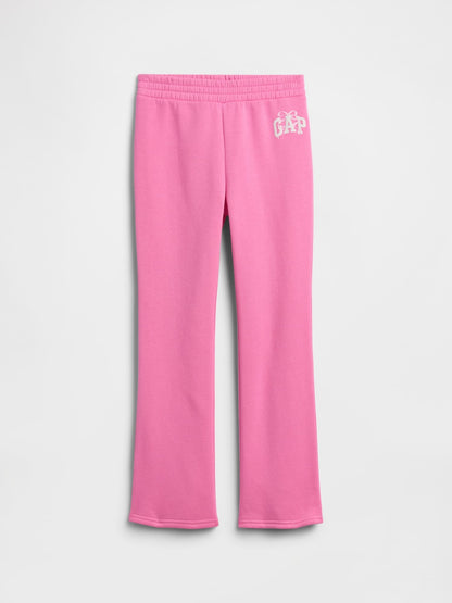 Pembe Grafik Baskılı Bootcut Eşofman Altı