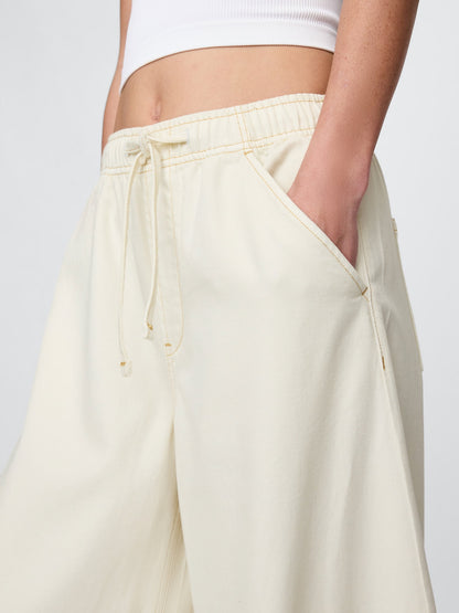 Bej Mid Rise Ultrasoft Kolay Horseshoe Jean Pantolon