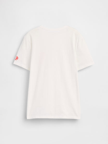 Beyaz Disney Mickey Mouse Grafik Baskılı T-shirt
