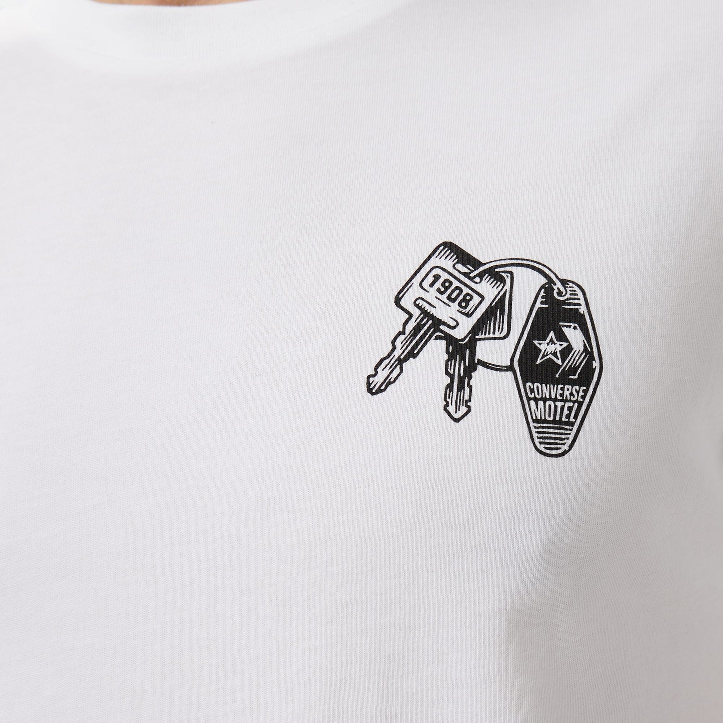 Converse Skeleton Party Erkek Beyaz T-shirt