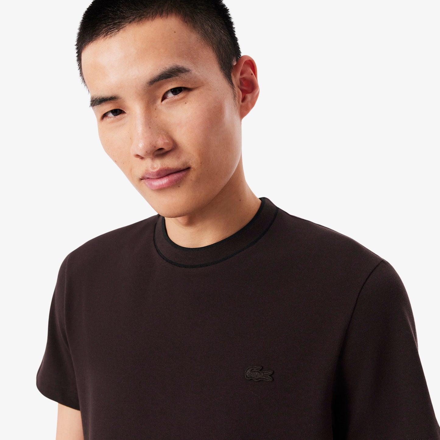 Lacoste Erkek Regular Fit Bisiklet Yaka Kahverengi T-shirt
