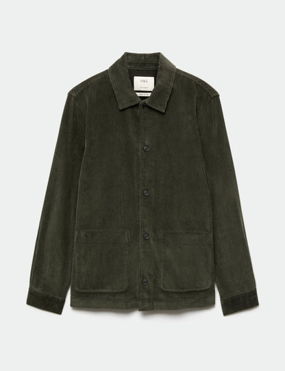 Saf Pamuk Kadife Overshirt Gömlek