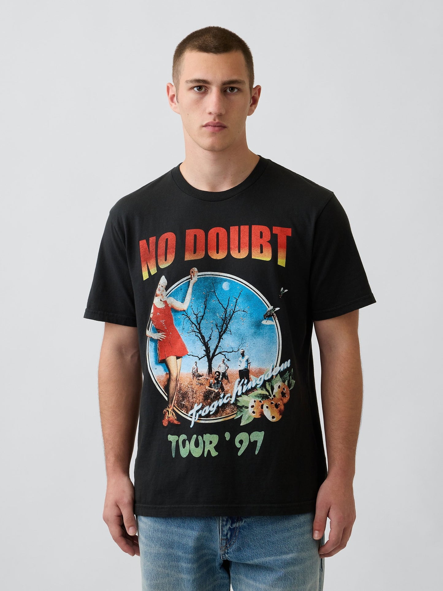 Siyah No Doubt Relaxed Grafik Baskılı T-shirt